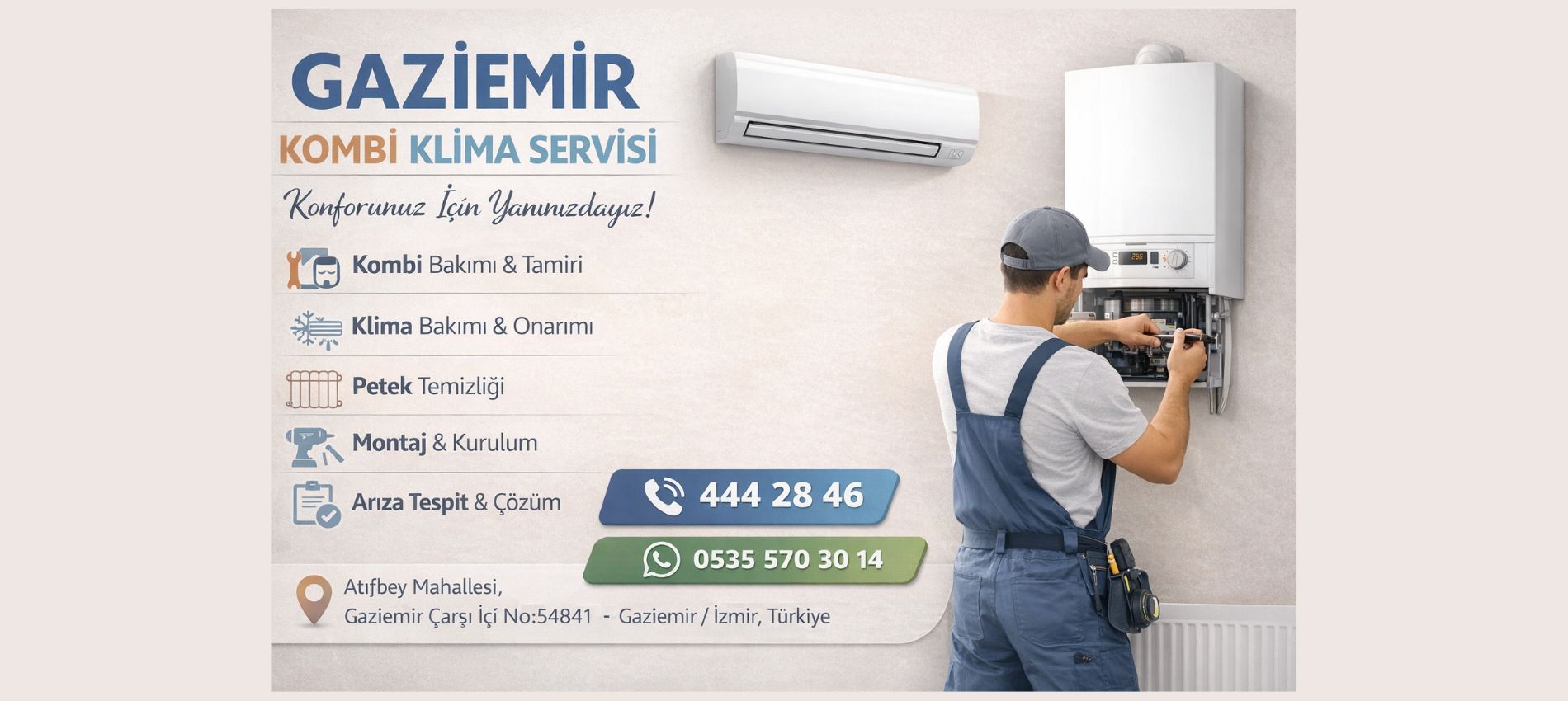 Gaziemir Kombi Klima Servisi